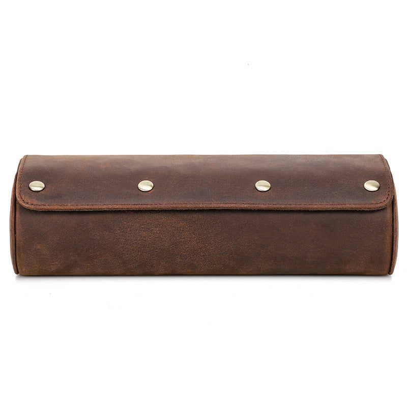 Lucas - Boîte de Rangement en Cuir de selle