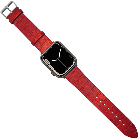 Bracelet Lucien – Cuir - Rouge Brique