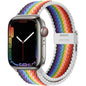 Bracelet Axel – Nylon tressé - Arc en ciel blanc