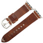 Bracelet Maxime - Cuir Italien - Brun Boucle Argentée