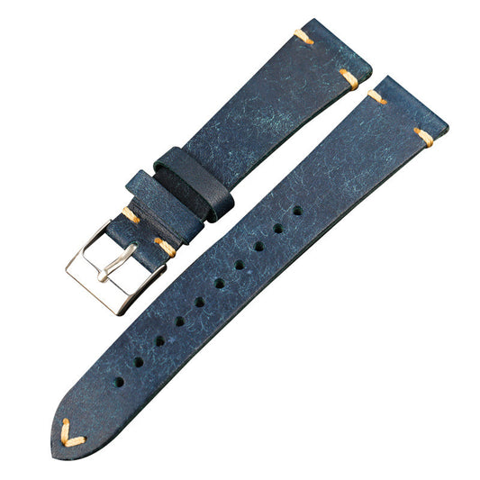 Bracelet Louis - Cuir de vachette - Bleu