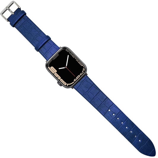 Bracelet Lucien – Cuir - Bleu Saphir