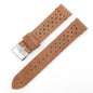 Bracelet Marcel - Cuir pleine fleur - Fauve surpiqure orange