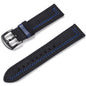 Bracelet Milan – Cuir grainé - Noir bleu noir