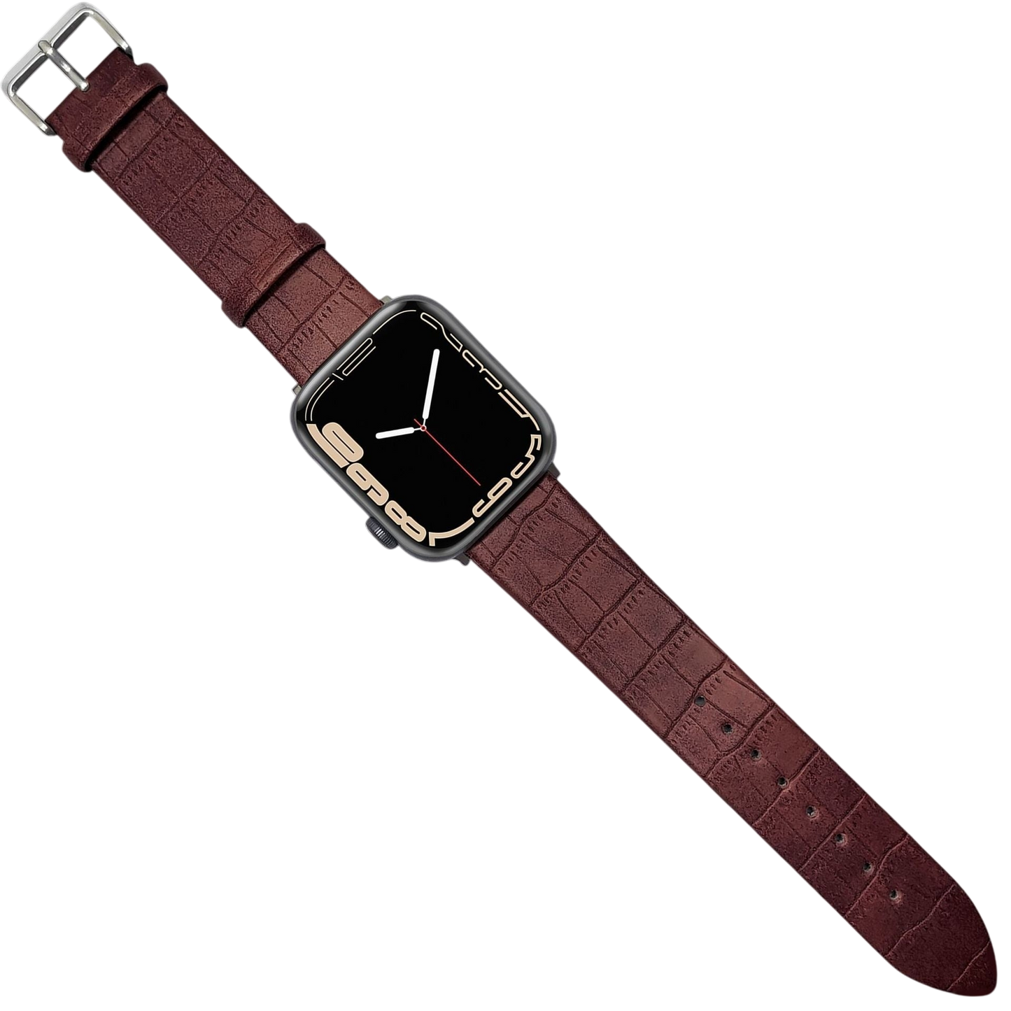 Bracelet Lucien – Cuir - Marron / Rouge