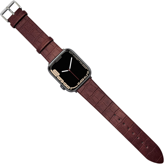 Bracelet Lucien – Cuir - Marron / Rouge