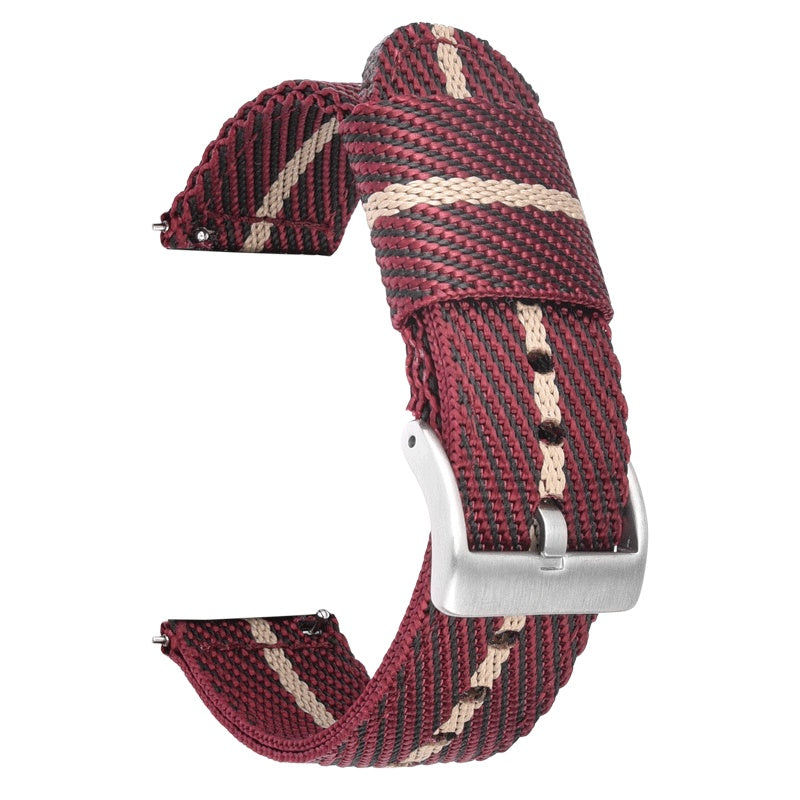 Bracelet Paul - Montre en Nylon - Rouge et Beige