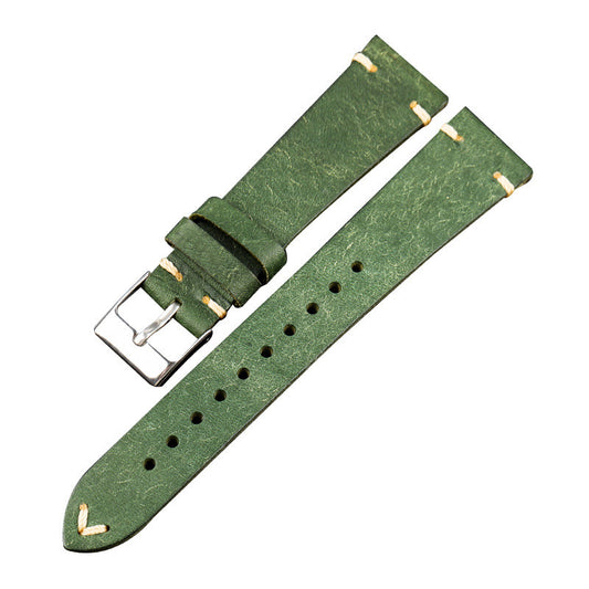 Bracelet Louis - Cuir de vachette - Vert