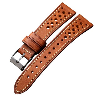 Bracelet Arthur – Cuir perforé - Camel